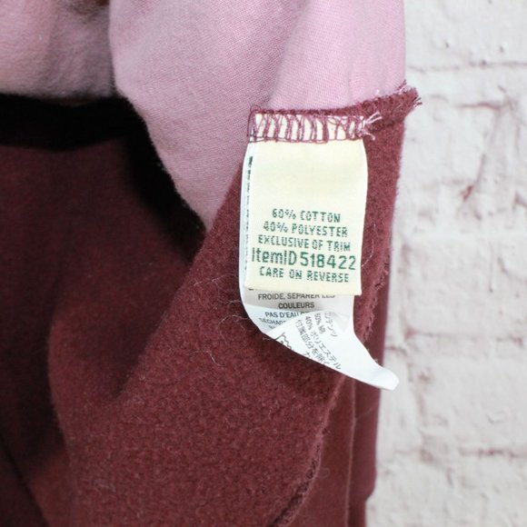 LL Bean 1912 Sweatshirt Quarter-Zip Colorblock Pink Maroon Size 2X - Picture 5 of 9